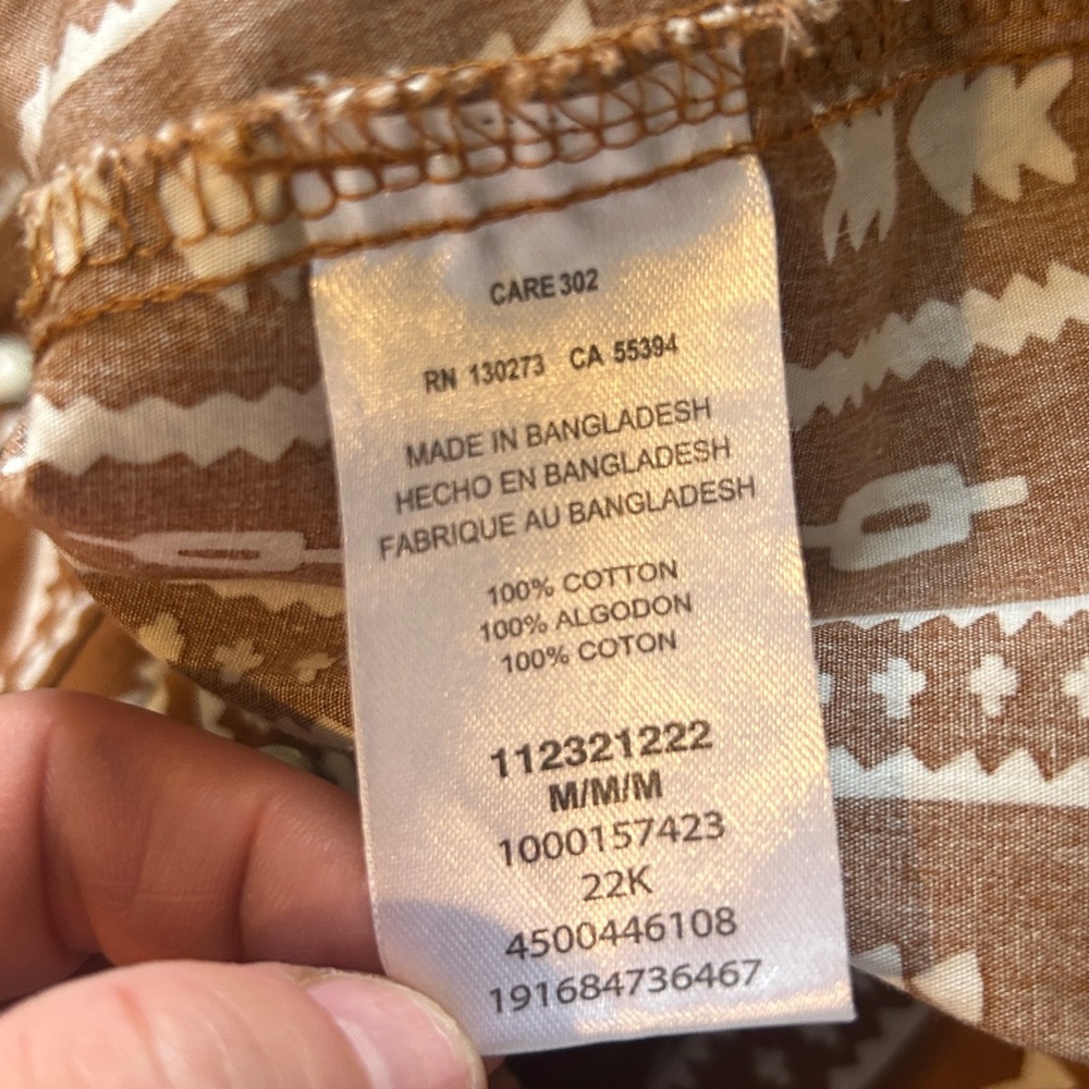 Wrangler Retro Western Pearl Snap Shirt Brown Aztec  Stripe M - Picture 9 of 9